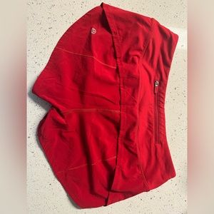 Red lululemon 2.5 speed ups (low rise) size 2